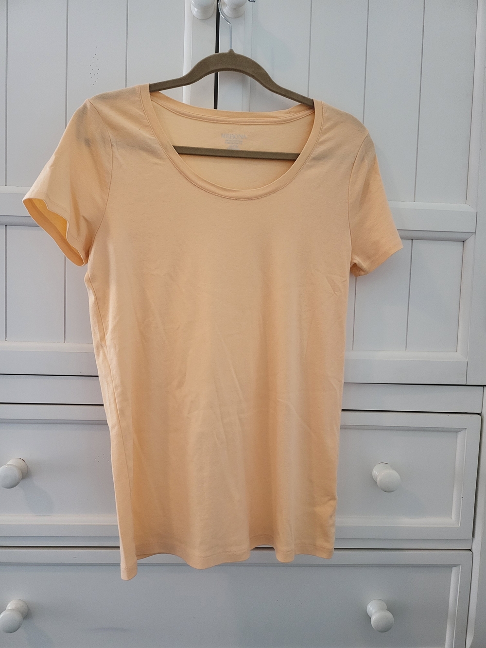 Merona Women's XL Peach Short Sleeve Scoop Neck Tee